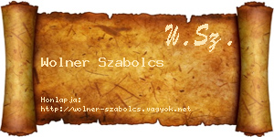 Wolner Szabolcs névjegykártya